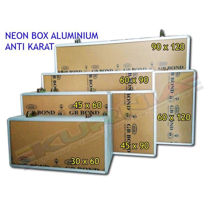 Neon Box 45x60 Aluminium