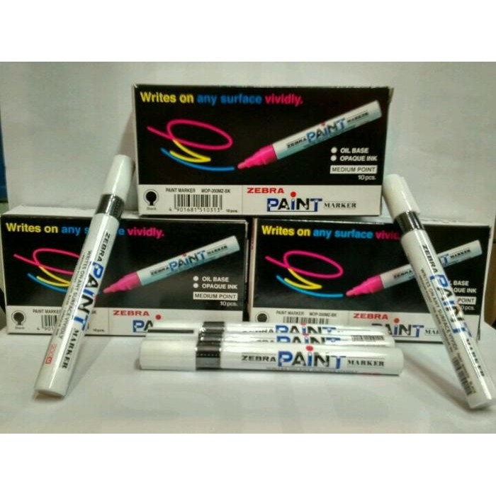

Spidol Paint Marker Zebra Hitam - Medium Point Isi 10 Pcs Hitam