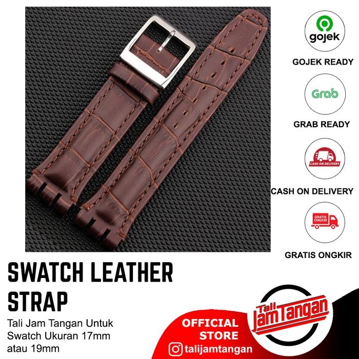 17Mm Swatch Croco Leather Strap Tali Jam Swatch Kulit