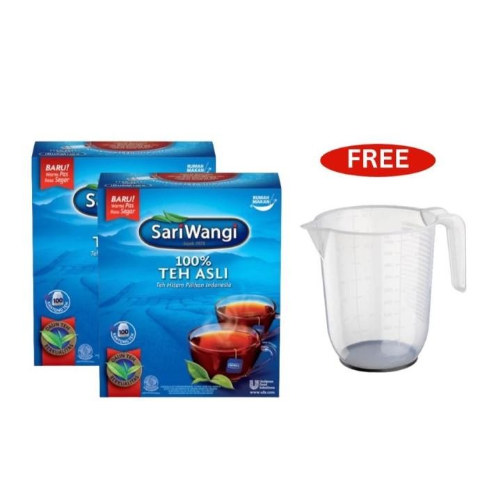 

terbaru sariwangi tb100 teh celup paket 2 box free measuring cup 1l