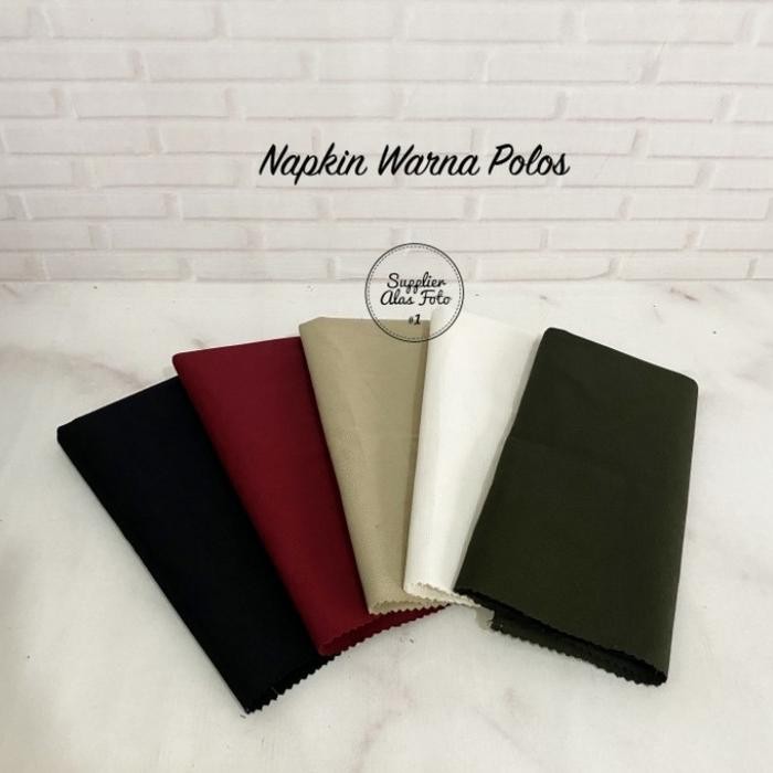 Napkin Warna Polos/ Serbet Fotografi / Kain Kanvas Import / Props Foto