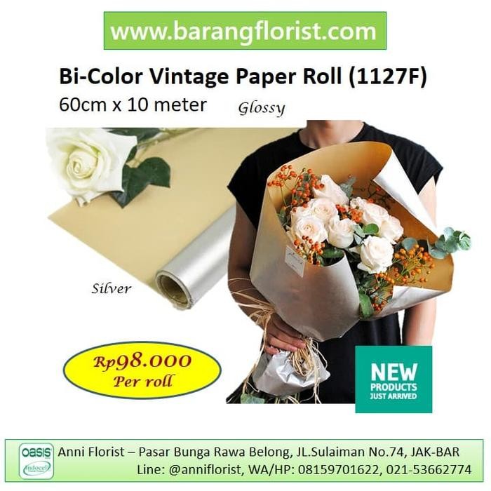 

Bi-Color Vintage Paper Roll 60Cm X 10 Meter