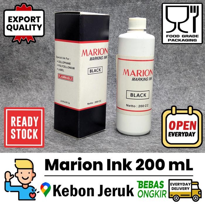 

Marion Marking Ink Tinta Stamping Black 200 Ml Bukan Morico / Stampee