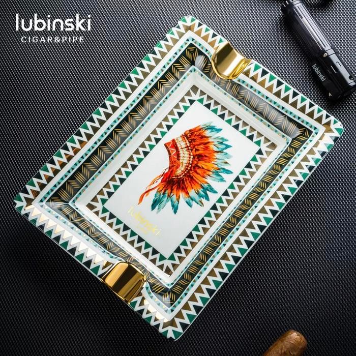 Luxury ceramic painting cigar ashtray 2