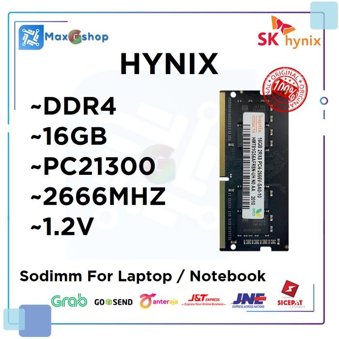RAM LAPTOP HYNIX DDR4 16GB PC21300 2666MHZ SODIMM MEMORY ORIGINAL