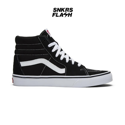 VANS Sk8 Hi Black White Sepatu Sneakers Unisex - VN000D5IB8C - Size 44.5