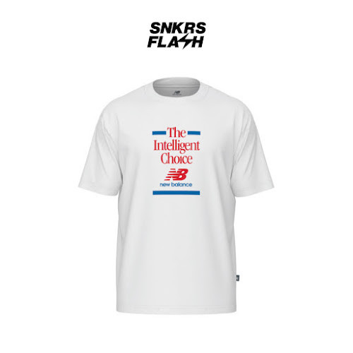 NEW BALANCE Tshirt Athletics Relaxed Choice White Baju Lengan Pendek Pria