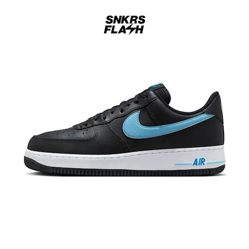 NIKE Air Force 1 07 Low Black University Blue Sepatu Sneakers Pria - HF3839001 - Size 44
