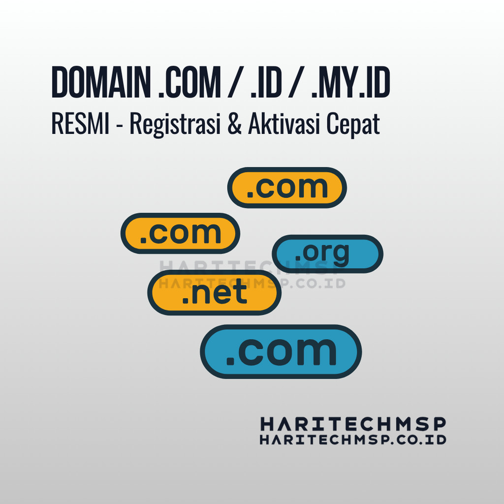 Domain .COM / .ID / .MY.ID Resmi - Registrasi & Aktivasi Cepat
