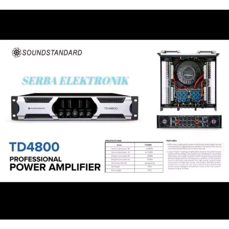 Power amplifier Sound standard TD4800 TD 4800 4channel