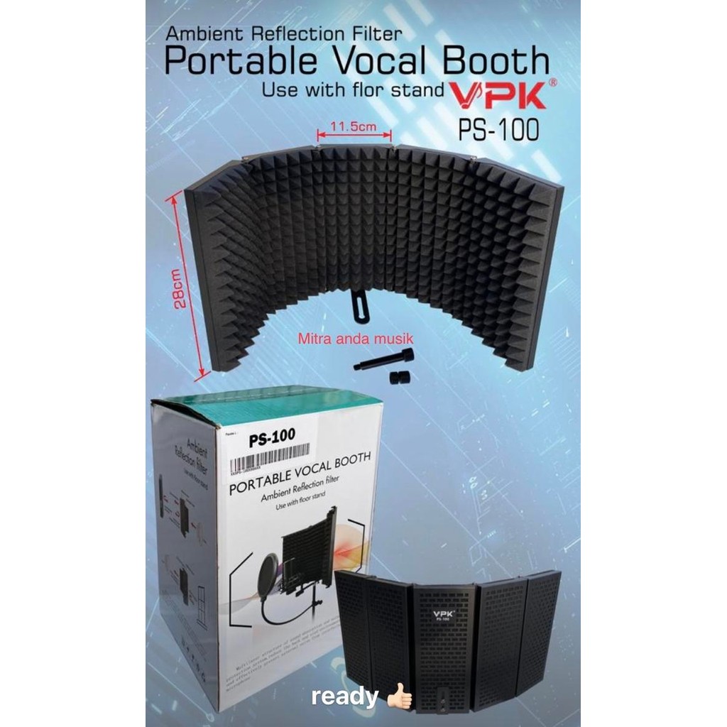 vocal booth reflection filter recording studio live streaming