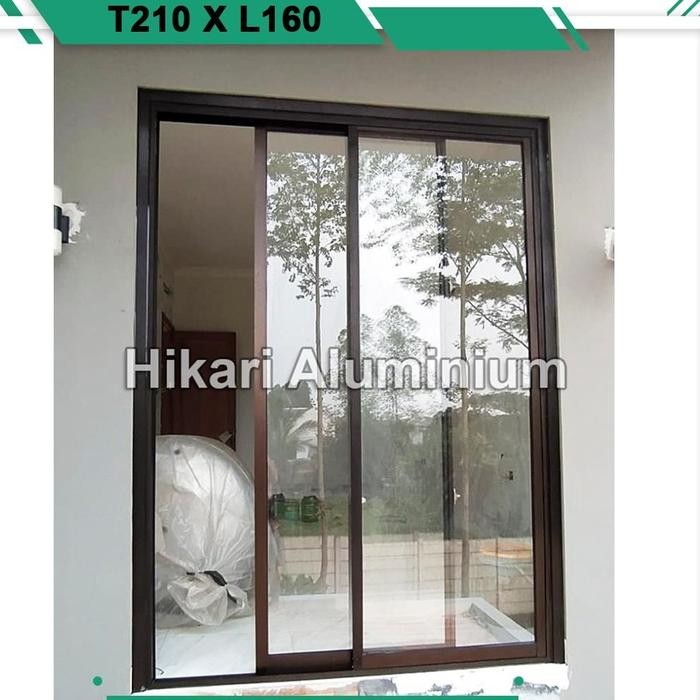 PREMIUM Pintu Geser Aluminium Rel Atas Bawah