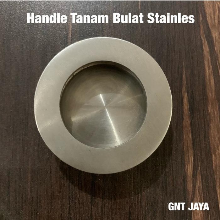 PREMIUM Tarikan Tanam Bulat door handle pintu geser sliding Stainless silver