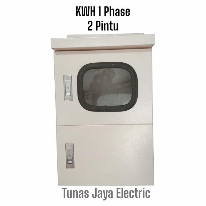 BOX PANEL KWH METER 1PHASE (KACA 2PINTU) MODEL TOPI OUTDOOR