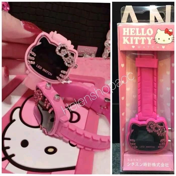 Pilihan- Jam Tangan Anak Hello Kitty Led Import
