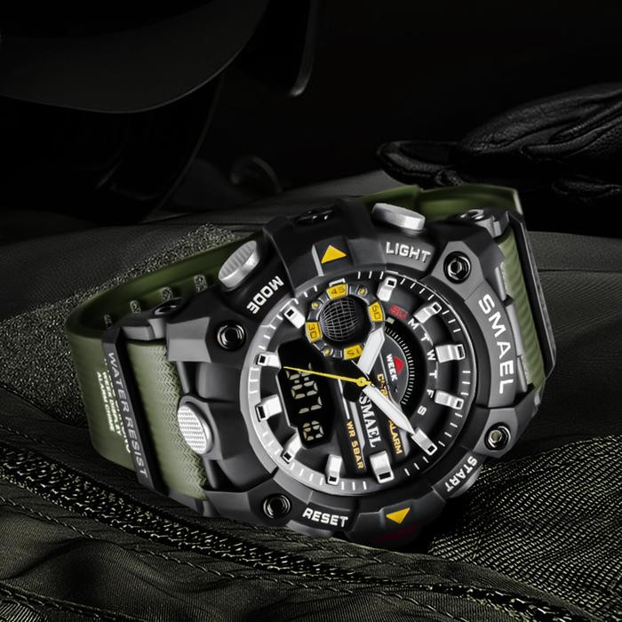 Jam Tangan Sport Analog Digital Pria Wanita Merk SMAEL 8040