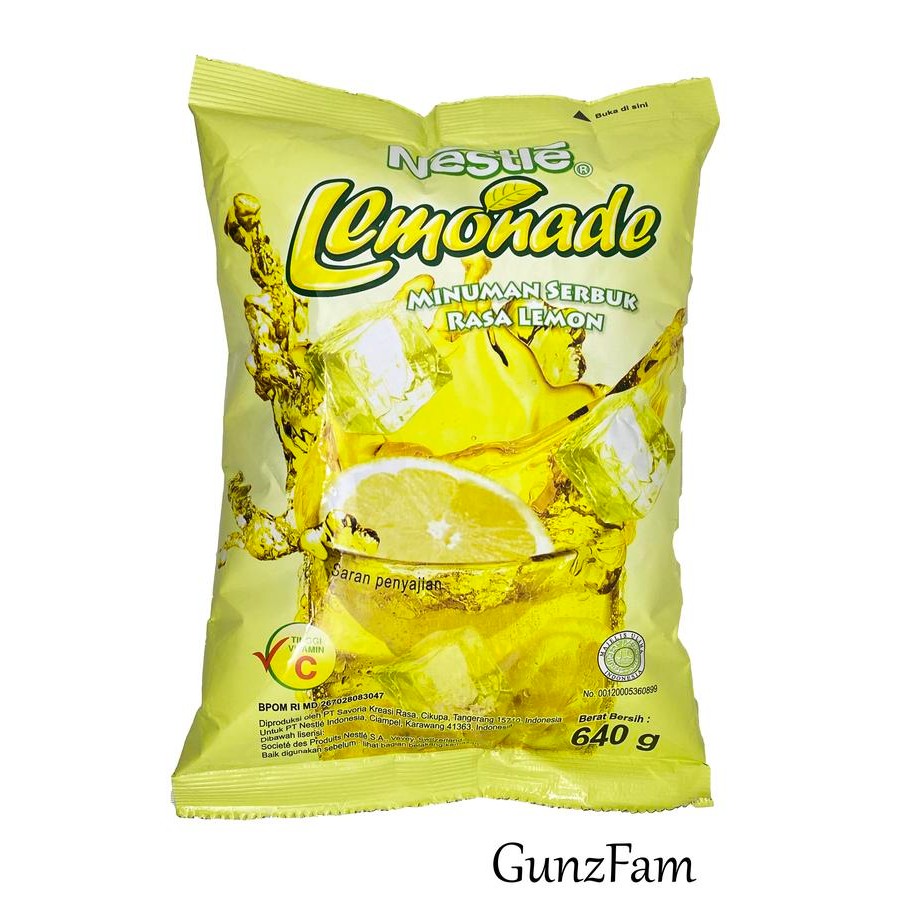 

Tersedia Nestle Lemonade 640gr - Bubuk Minuman Rasa Lemon Profesional