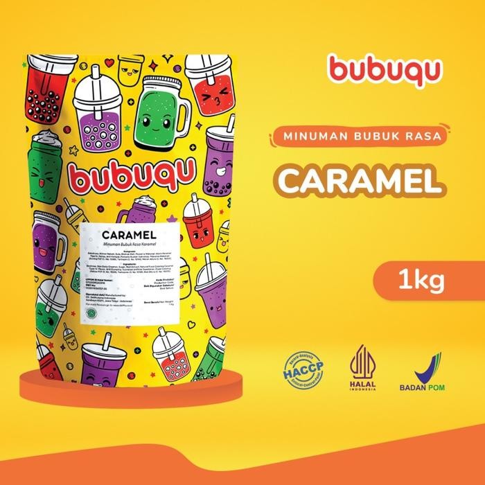 

Tersedia Caramel Latte Powder Drink Bubuqu 1Kg - Minuman Bubuk Susu Kekinian