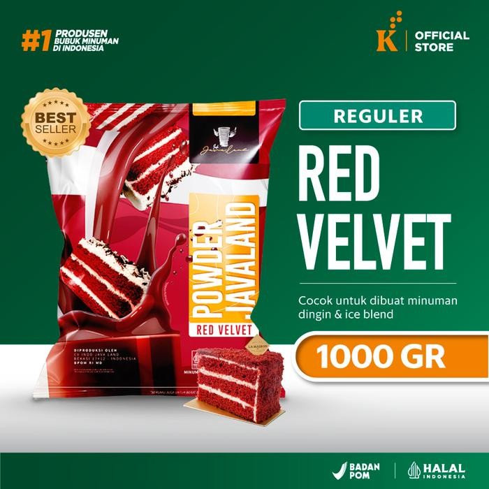 

Tersedia Bubuk Minuman Red Velvet Bubble Powder 1Kg Javaland Minuman Kekinian