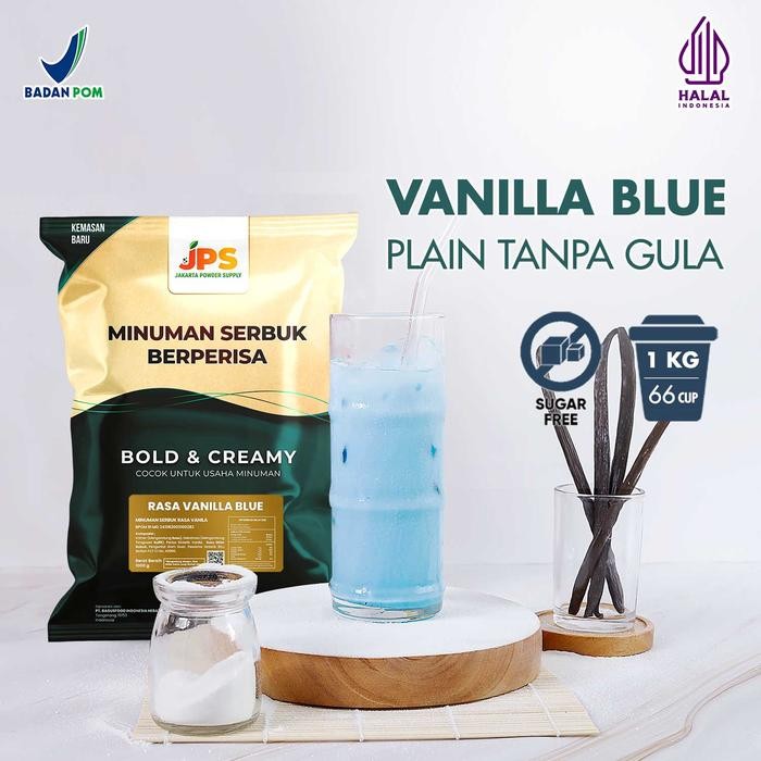 

Tersedia Bubuk Minuman Vanilla Blue Powder JPS 1 Kg - Tanpa Gula