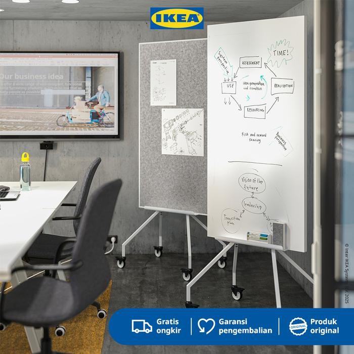 

IKEA ELLOVEN Papan Tulis / Papan Memo Beroda Minimalis 70x180 cm