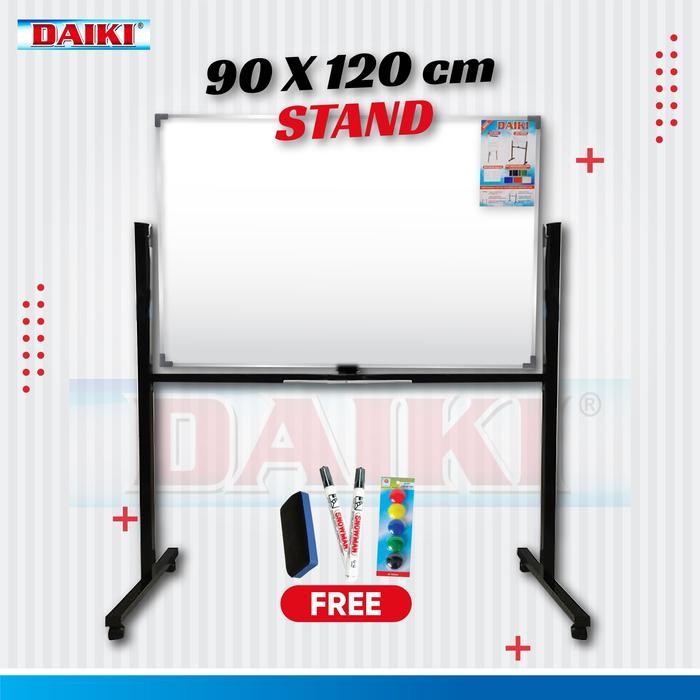 

Papan tulis putih Double face stand Uk 90x120 Cm