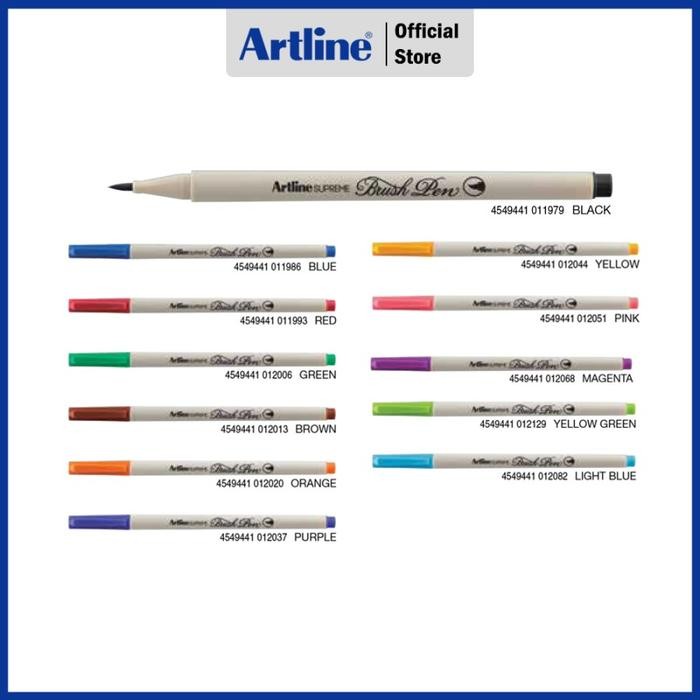 

Bisa Grab! Pulpen Artline Supreme Brush Pen Roll Case 12 Colours Epfs-F/Bp12Rp1