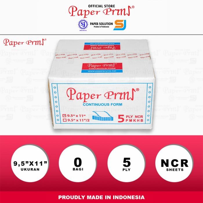 

Paperpryns Kertas Continuous Form 5Ply Ncr 9,5" X 11