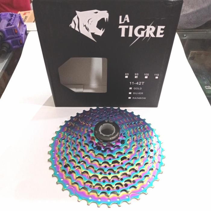 Cassette Sprocket 9 Speed La Tigre 11-42 T Warna