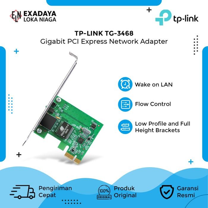 TP-LINK TG-3468 LAN CARD PCI EXPRESS GIGABIT 10/100/1000 MBPS TPLINK