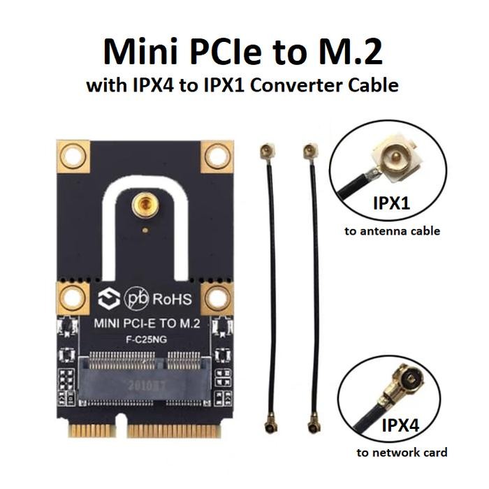 MINI PCIE TO M.2 NGFF WIFI E KEY CONVERTER ADAPTER CABLE WIRELESS