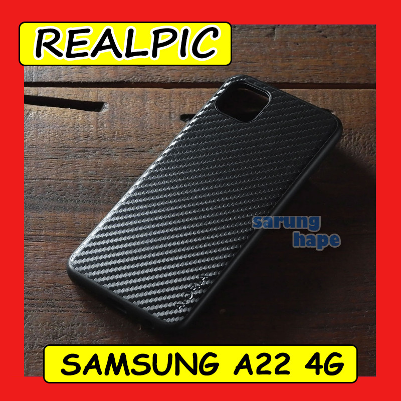 Samsung A22 4G - Full Carbon Fiber Hybrid Case Casing Cover