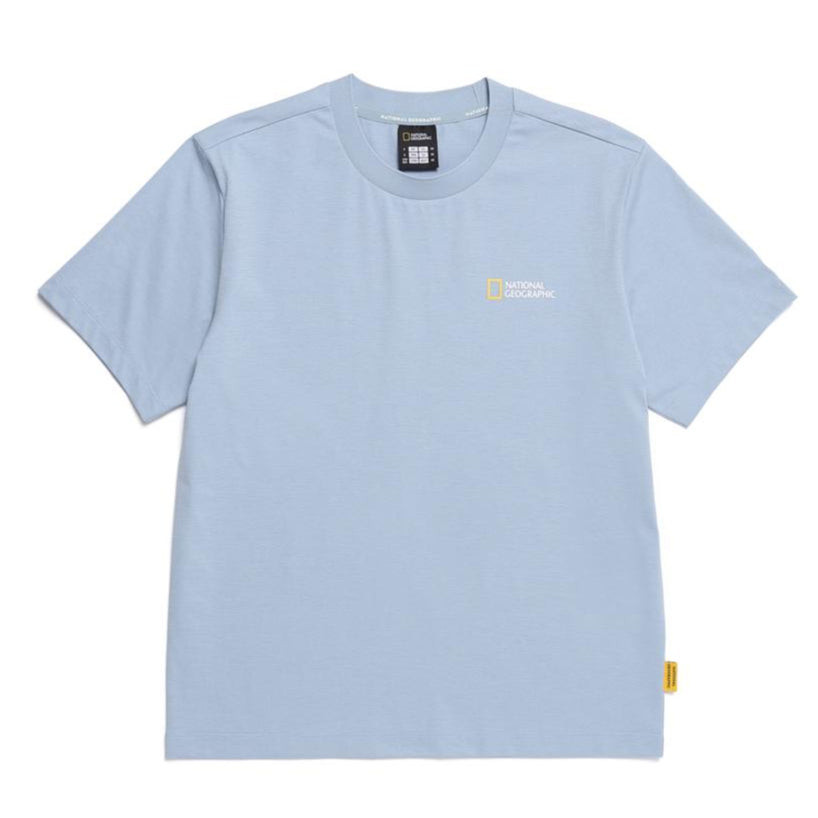 National Geographic Crow Cool Max World Map Basic Fit Short Sleeve T-Shirt Stone Blue - Kaos Stone B
