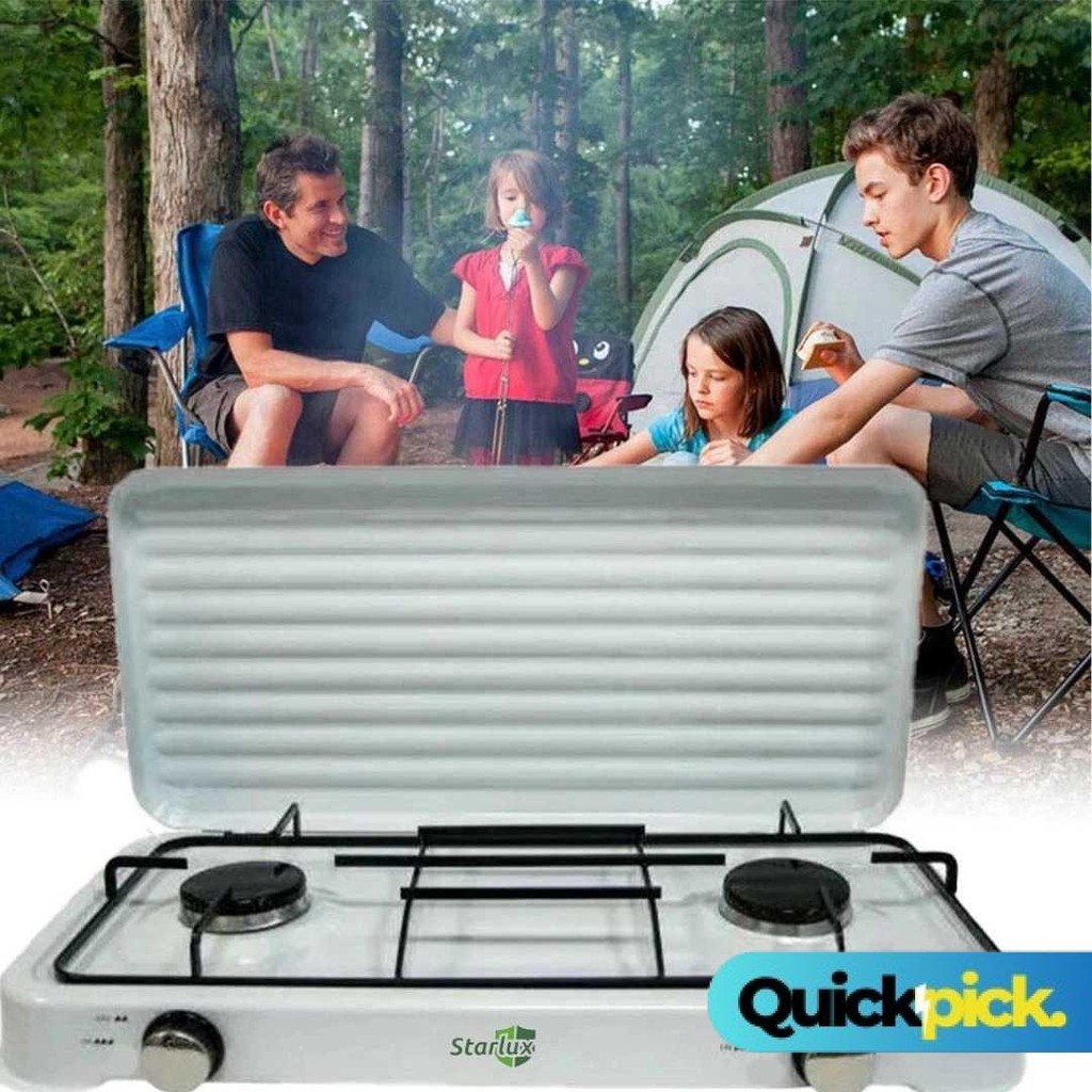 Starlux Kompor Gas Portable 2 Tungku Table Top Camping Stove - SGS-6002