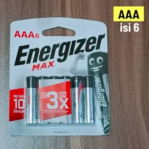 Batu Baterai Batre Energizer AAA Remote Isi 6