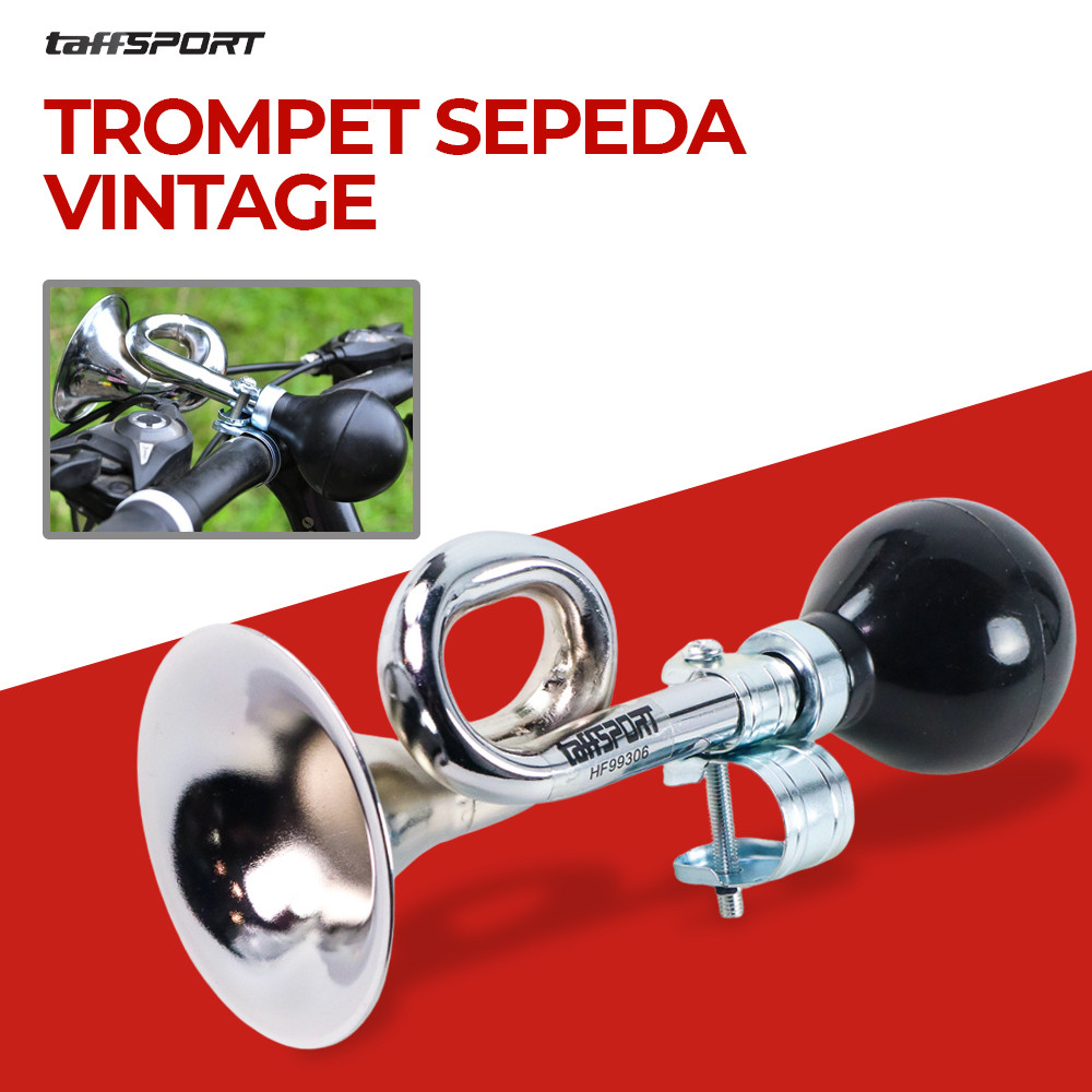 Bel Trompet Sepeda Vintage-Hitam