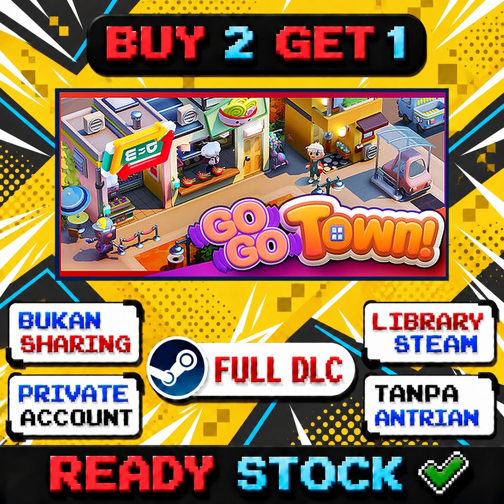 Go-Go Town Private Steam Promo Beli 2 Gratis 1