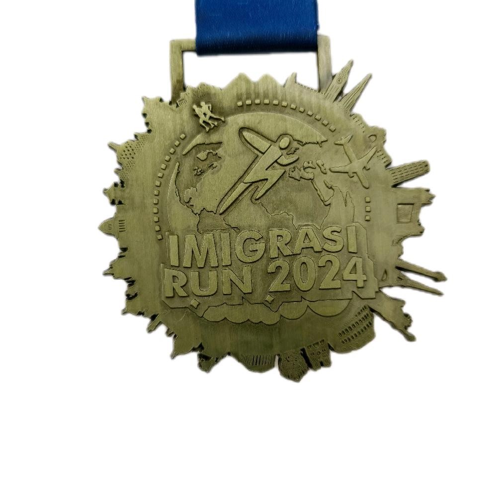 Medali Lari Unik Event lari imigrasi - Medali Finisher- Medal Lari Original - Medali Panjangan | Med