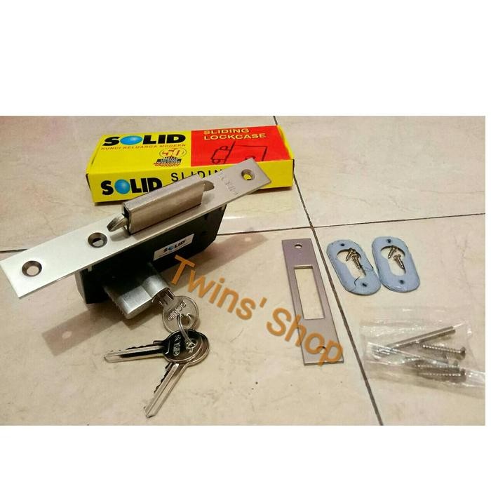 PREMIUM Kunci Sleding Solid / Pintu Geser / Pintu Dorong / Lock Case Sliding