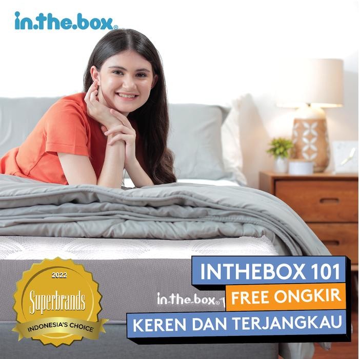 PREMIUM Kasur Springbed INTHEBOX 101 Ukuran 160x200 (Queen) FREE BANTAL