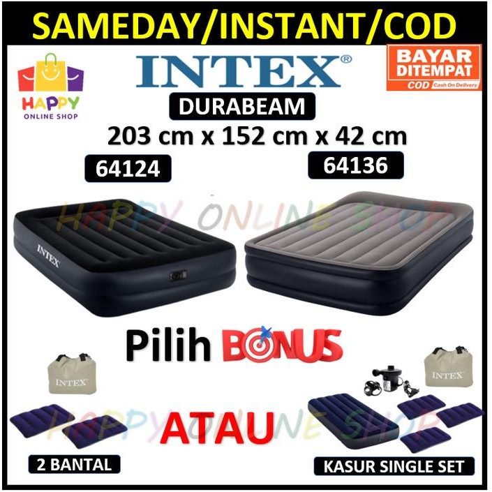 PREMIUM Intex Durabeam Rest Raised Airbed Kasur Angin