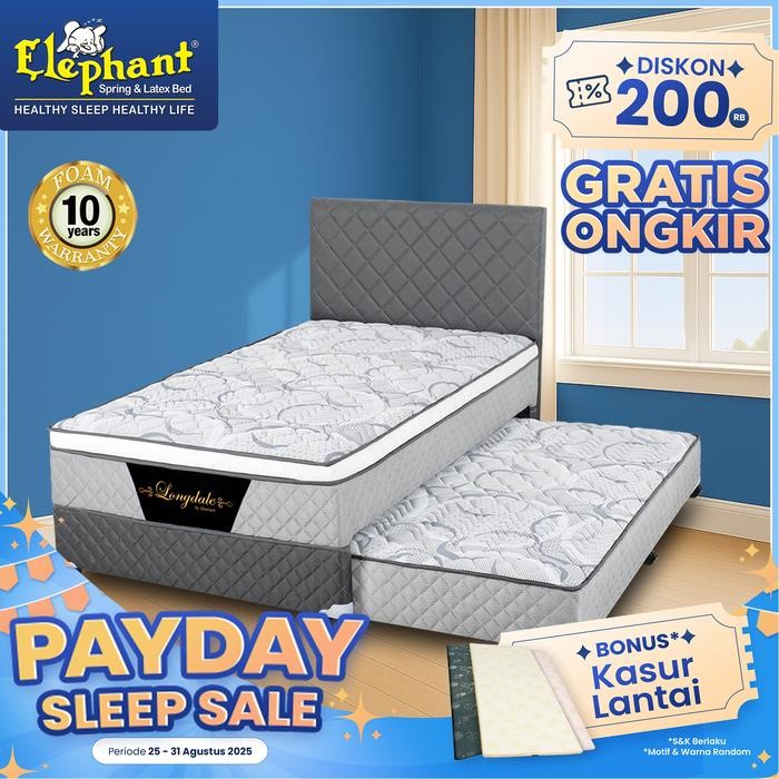 PREMIUM Springbed / Kasur 2 in 1 Elephant Longdale Rebounded