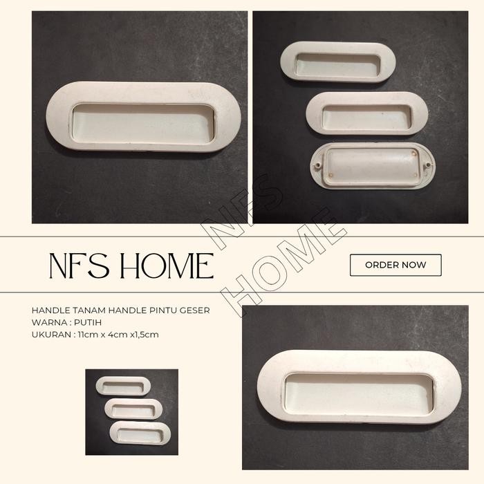 PREMIUM HANDLE TANAM/HANDLE PINTU GESER/TARIKAN PINTU SLIDING PVC -PUTIH