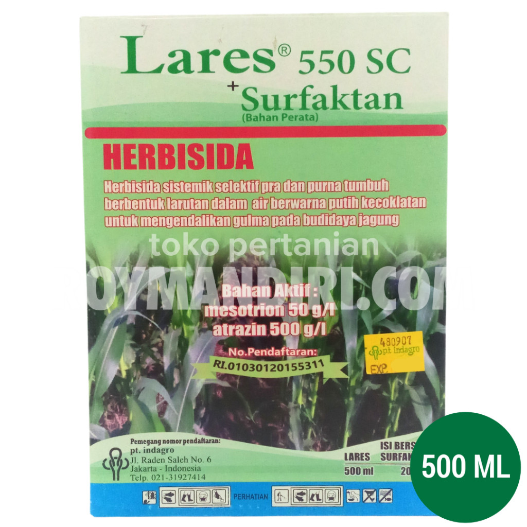 Herbisida selektif tanaman Jagung LARES - 500 ml (bonus kaos) PT INDAGRO