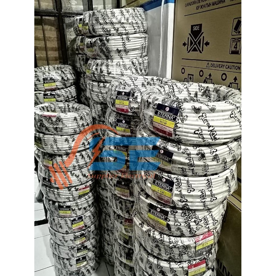 KABEL NYM 2X2.5MM @50M ETERNA - KABEL ETERNA 2X2,5MM 50 METER ORIGINAL