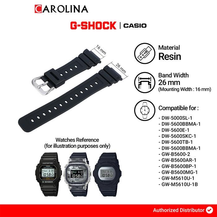 Tali Strap G-Shock DW-5600SKC / GW-B5600 / GW-B5600AR / GW-B5600BP / GW-B5600MG / GW-M5610U 26mm