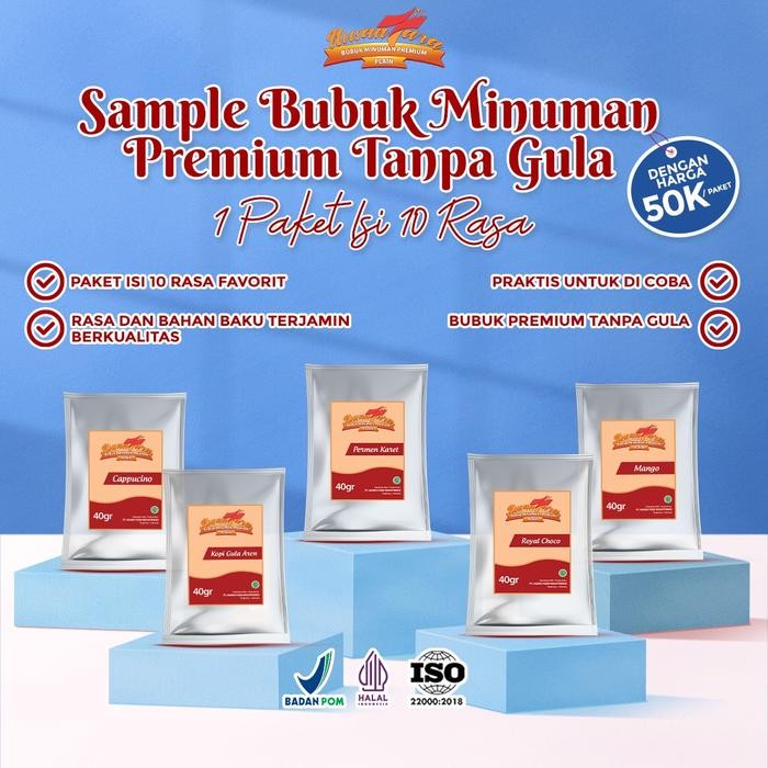 

Tersedia Omura Powder Sample 40gr 10pcs - Tester Bubuk Minuman Premium Tanpa Gula Shopee