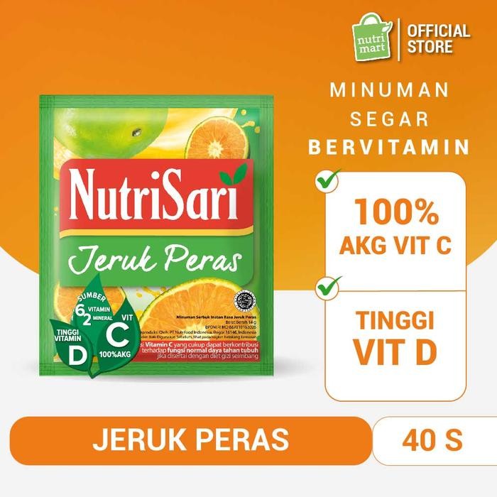 

Tersedia NutriSari Jeruk Peras Sachet 40pcs - Minuman Vitamin Segar Shopee