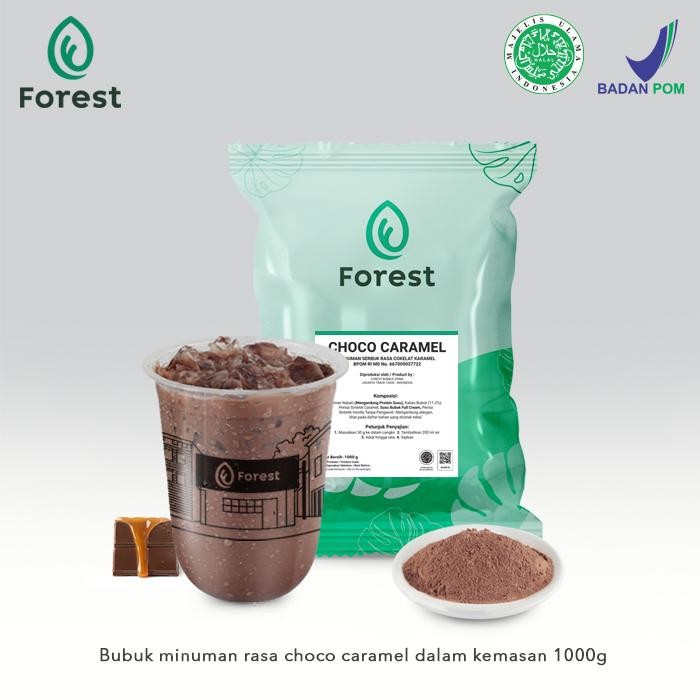 

Tersedia Bubuk Minuman Choco Caramel Powder - FOREST Bubble Drink 1kg Minuman Kekinian