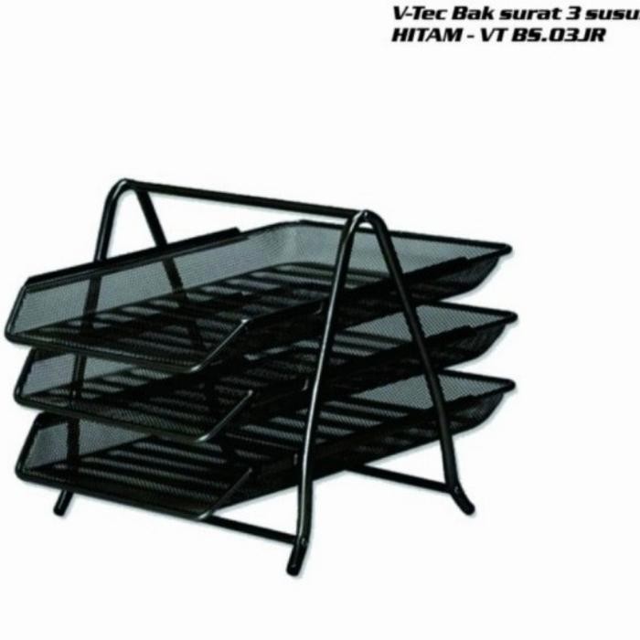 

Bisa Gosend! Document Tray/Letter Tray/Rak Susun Besi 3Susun V-Tech